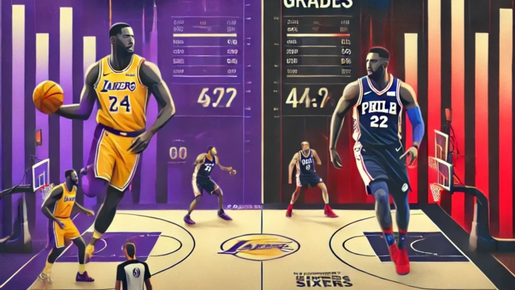 Player Performance Grades Lakers vs. Sixers Showdown