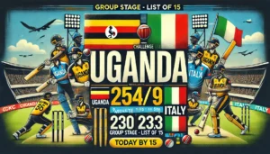 the CWC Challenge League game between Uganda and Italy